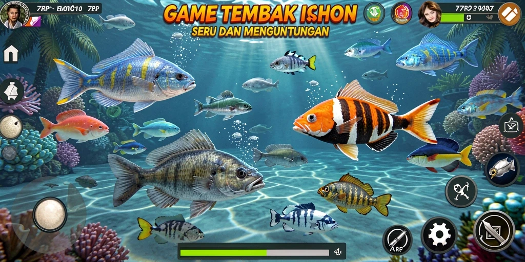 Gameplay seru saat menembak ikan di 77RP.