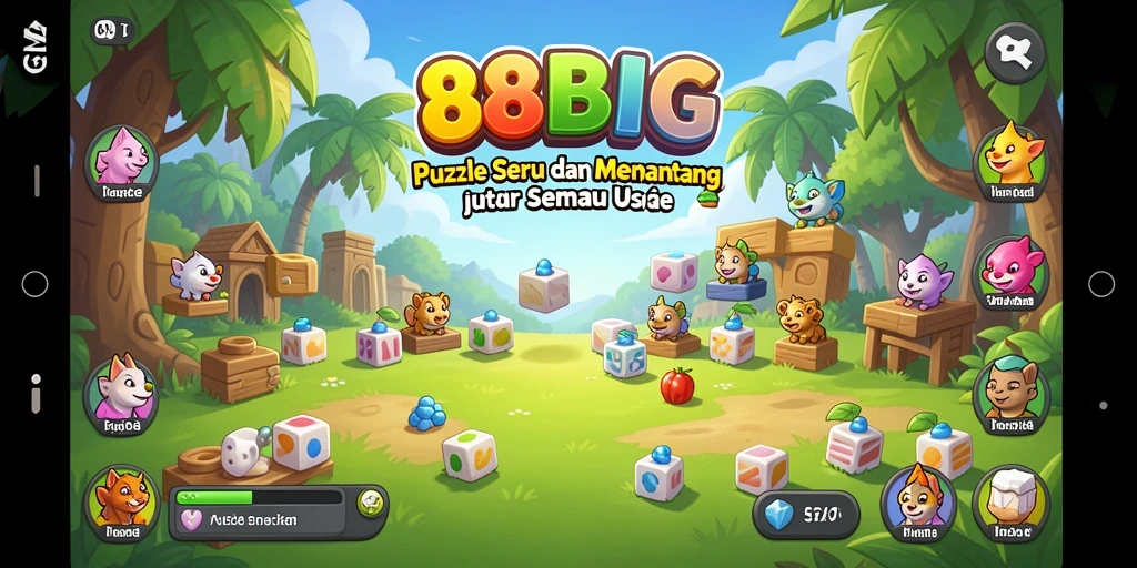 Tampilan gameplay seru 88BIG dengan puzzle menantang.