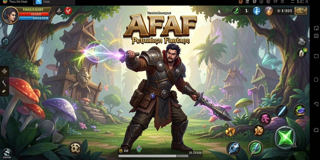 Tampilan gameplay RPG AFAF yang menenangkan dan mendebarkan.