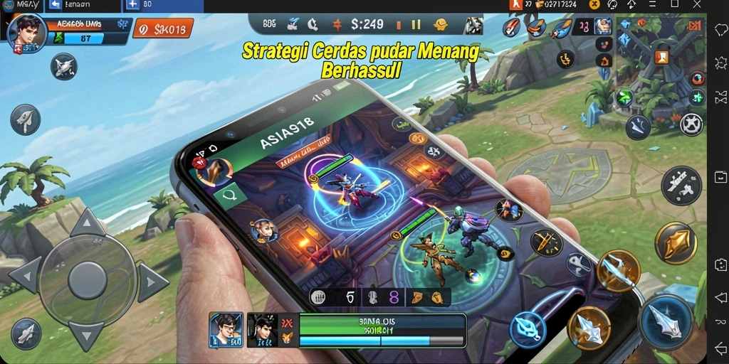Tangkapan layar utama menunjukkan momen epik dalam gameplay strategi.