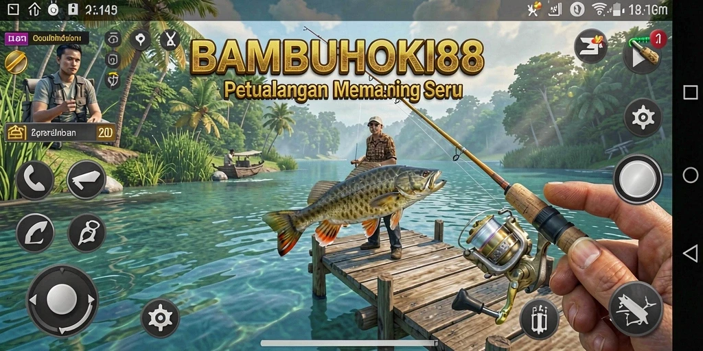 Tampak seru saat menangkap ikan besar di BAMBUHOKI88.