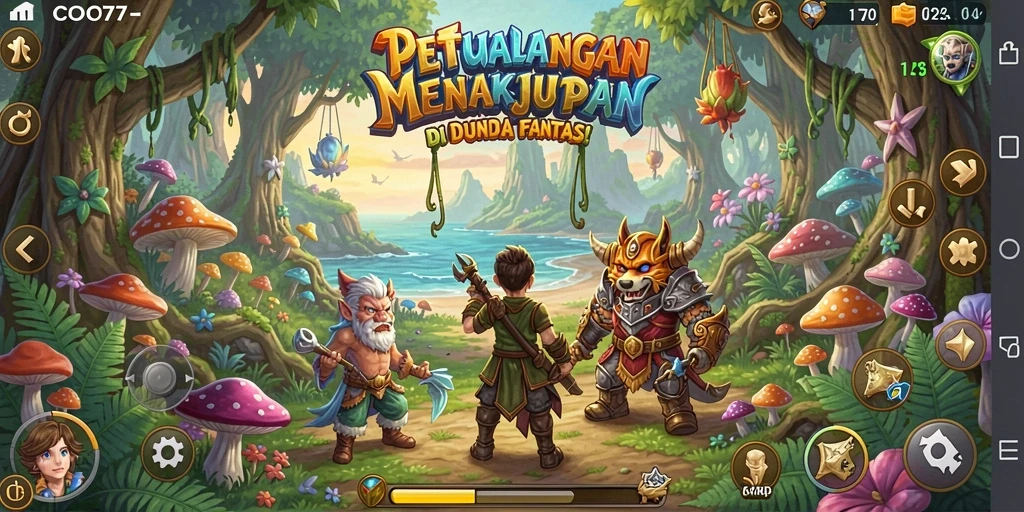Tampilan gameplay COO77 yang menakjubkan dengan petualangan seru.