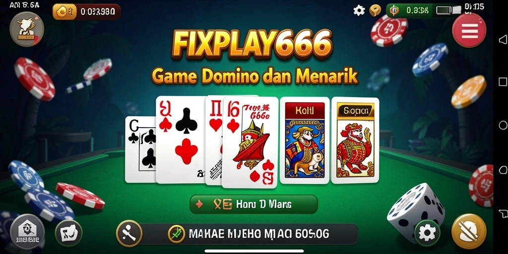Screenshot FIXPLAY666 menampilkan permainan domino yang seru dan interaktif.
