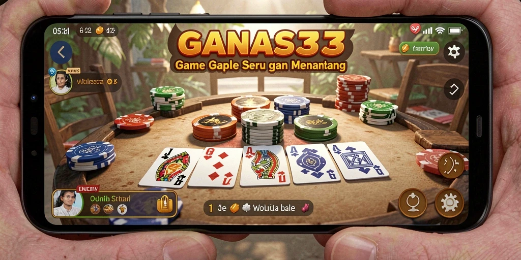 Screenshot gameplay <strong>GANAS33</strong> yang menunjukkan suasana seru permainan Gaple.