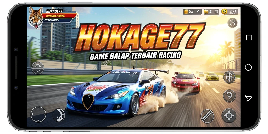 Gameplay HOKAGE77 yang menegangkan dan penuh aksi balapan.