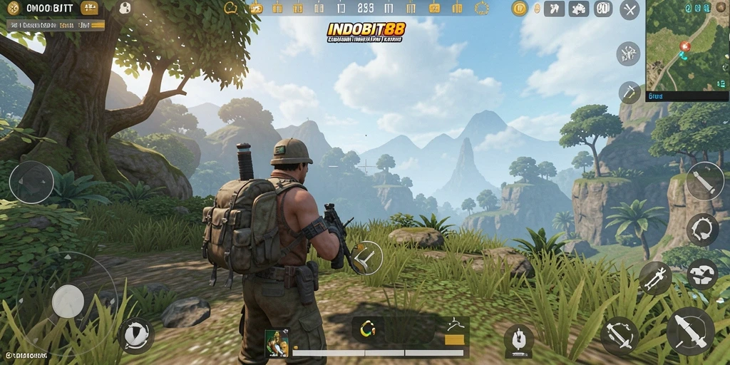 Tampilan gameplay INDOBIT88 yang menakjubkan di dunia terbuka.