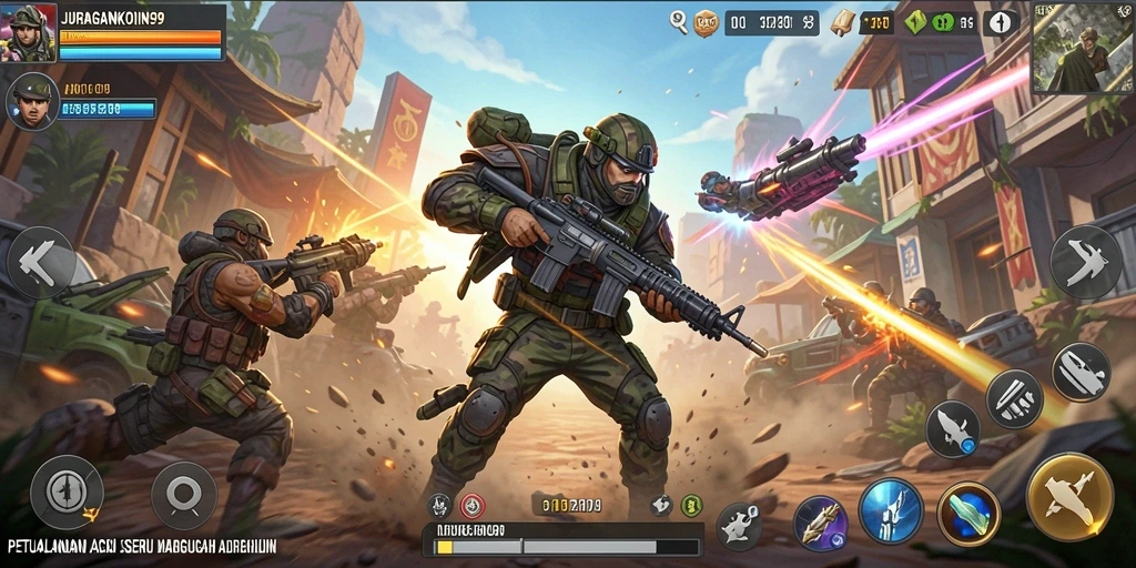 Tampilan gameplay yang intens dan seru dari JURAGANKOIN99.