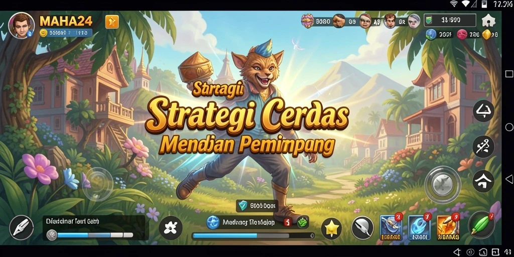 Tampilan gameplay strategi seru di MAHA24.