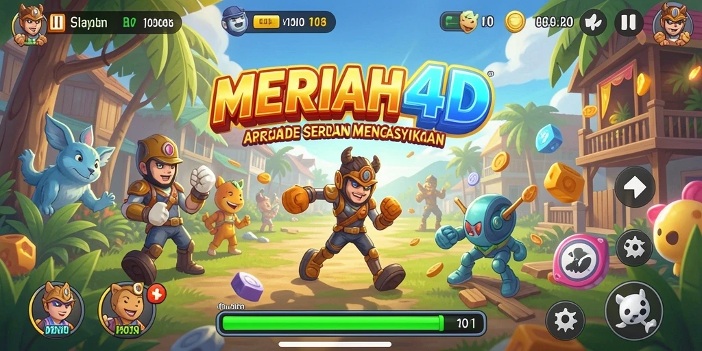Tampilan gameplay <strong>MERIAH4D</strong> dengan aksi seru dan grafis menawan.