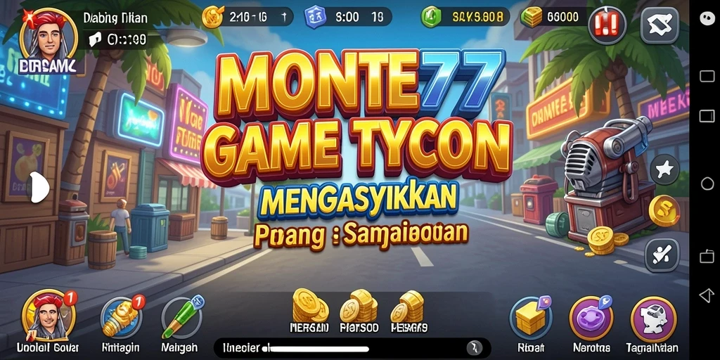 Gameplay seru dan menantang dalam game Tycoon MONTE77.