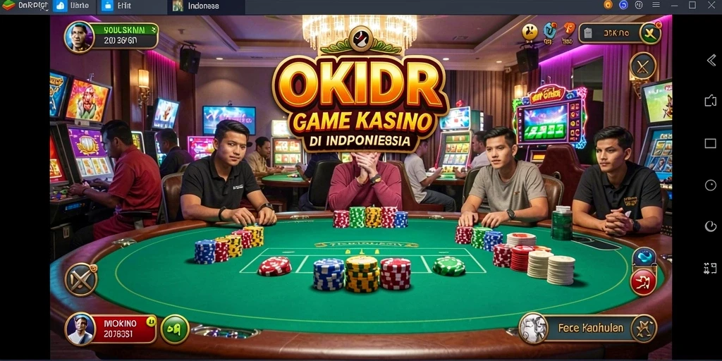 Screenshot gameplay OKIDR menampilkan aksi seru di Kasino.