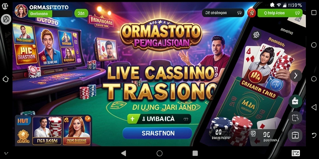 Tampilan gameplay Live Casino yang mendebarkan dan interaktif.
