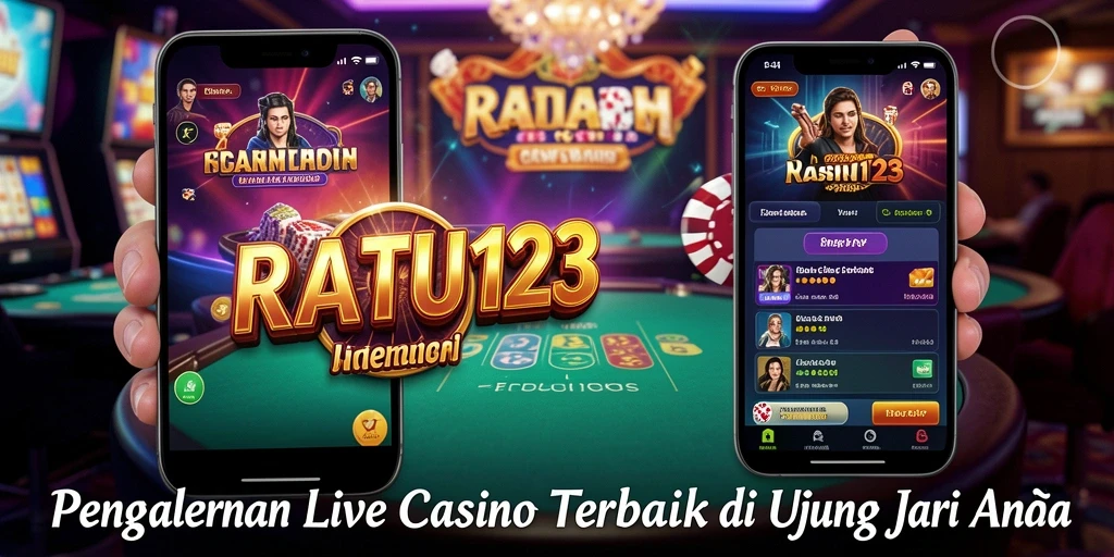 Screenshot menunjukkan tampilan live dealer dalam permainan kasino yang mendebarkan.