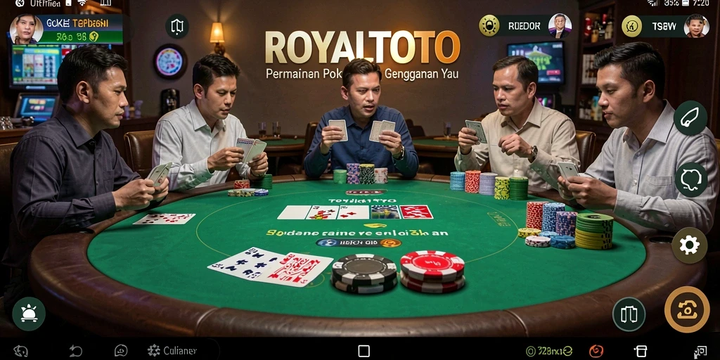 Screenshot gameplay ROYALTOTO menampilkan aksi poker yang seru.