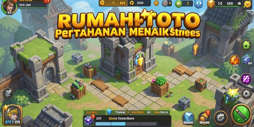 Tampilan gameplay RUMAHTOTO yang mendebarkan dalam Tower Defense.