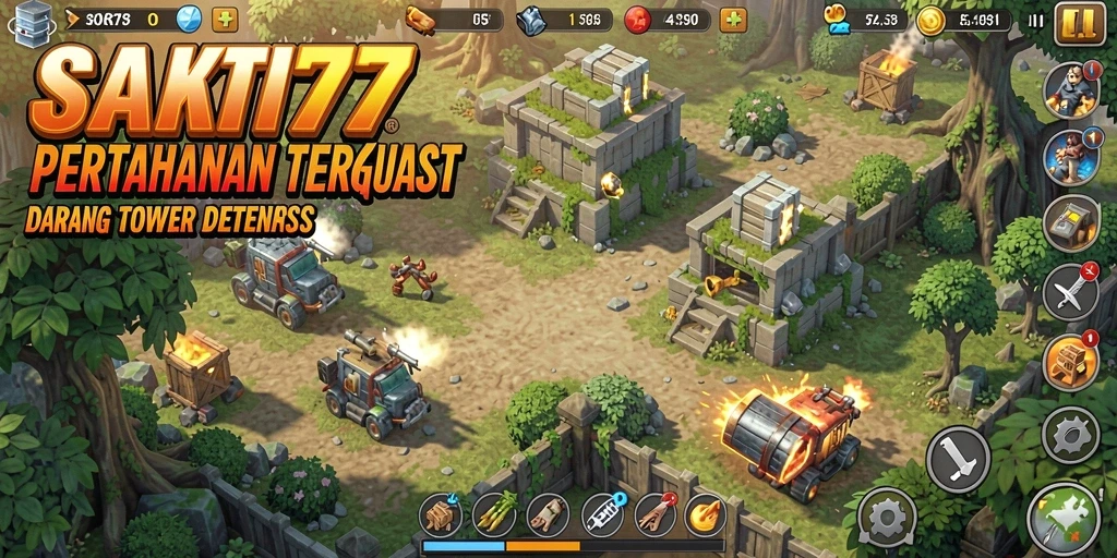 Gameplay menegangkan SAKTI77 dengan strategi Tower Defense yang mendebarkan.
