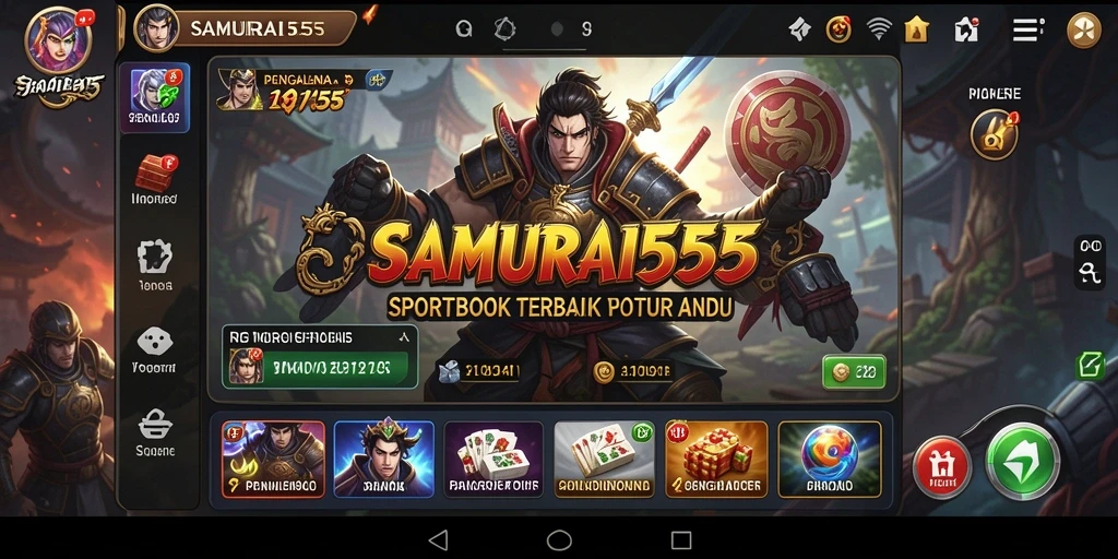 Screenshot gameplay SAMURAI555 menampilkan taruhan olahraga yang menarik.