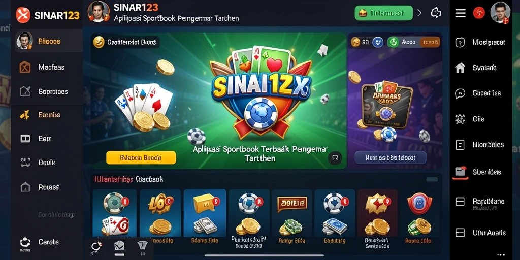 Screenshot utama SINAR123 menampilkan interface sportsbook yang menarik.