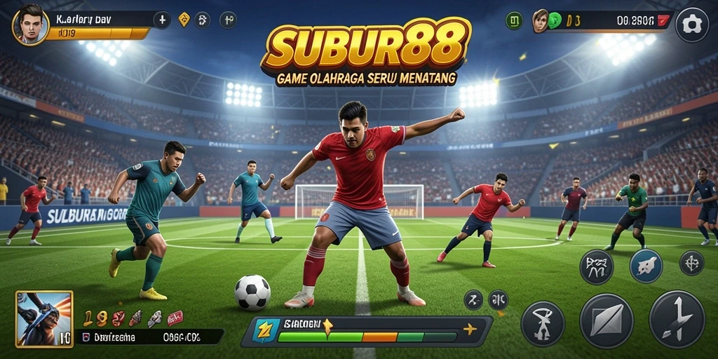 Tampilan gameplay SUBUR88 yang mendebarkan dan penuh aksi olahraga.