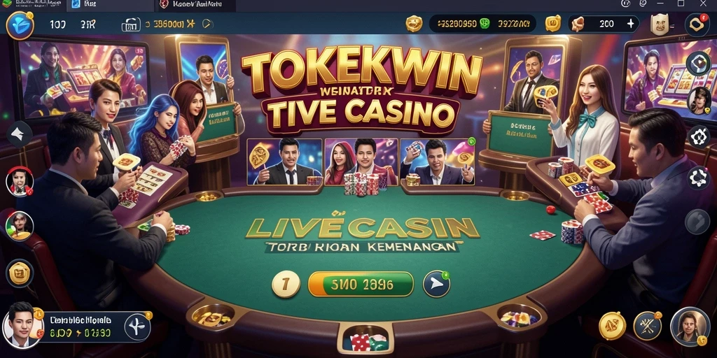 Tampilan menarik dari gameplay Live Casino di TOKEKWIN.